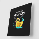 アヒル – カキンを解放 スクエア壁時計 (傾斜)