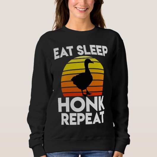 アヒル ガチョウ 鳥の考え アヒル ガチョウ スウェットシャツ (正面)