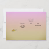 アヒル&ゲーター自然マンガガールベビーシャワー 招待状 (裏面)