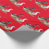 アヒル：シルバー・アップルヤード ラッピングペーパー (角)