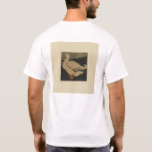 アヒル – スクエアアニマルズイラストレーション Tシャツ (裏面)