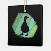 アヒル セラミックオーナメント (左)