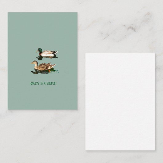 アヒル ノートカード (正面/裏面)