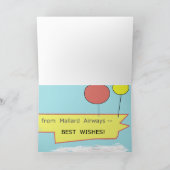 アヒル-ハッピーバースデー カード (内部)