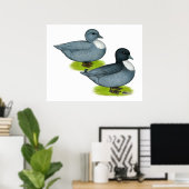 アヒル：ブルーコール ポスター (ホームオフィス)