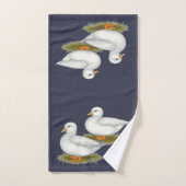 アヒル:ホワイトコール バスタオルセット (ハンドタオル)