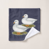 アヒル:ホワイトコール バスタオルセット (ウォッシュタオル)