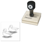 アヒル:ホワイトコール ラバースタンプ (押印)