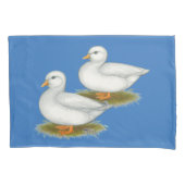 アヒル:ホワイトコール 枕カバー (正面)