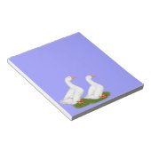 アヒル：ホワイトペキンズ ノートパッド (アングル)