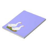 アヒル：ホワイトペキンズ ノートパッド (回転)