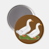 アヒル:ホワイトペキンズ マグネット (正面/裏面)