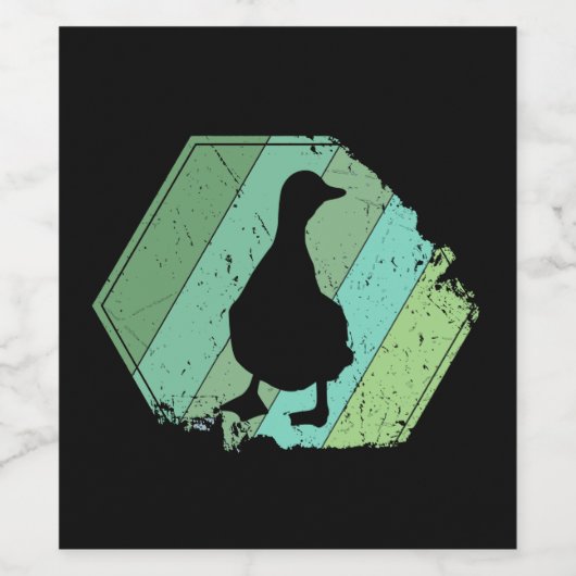 アヒル ワインラベル (シングルラベル)