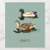 アヒル ワインラベル (シングルラベル)