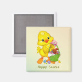 アヒル、卵、バニーのイースターマグネット マグネット (正面/裏面)