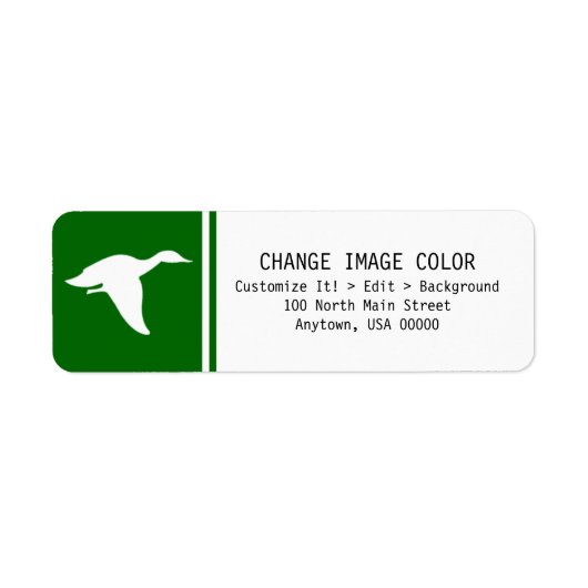 アヒル – 差出人住所ラベル ラベル (正面)