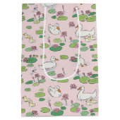 アヒル《植物》スイレン抱き枕 ミディアムペーパーバッグ (裏面)