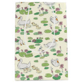 アヒル《植物》スイレン抱き枕 ミディアムペーパーバッグ (正面)