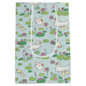 アヒル《植物》スイレン抱き枕 ミディアムペーパーバッグ (裏面)