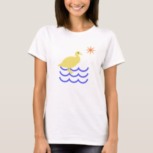 アヒル、水、太陽 Tシャツ