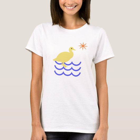 アヒル、水、太陽 Tシャツ (正面)