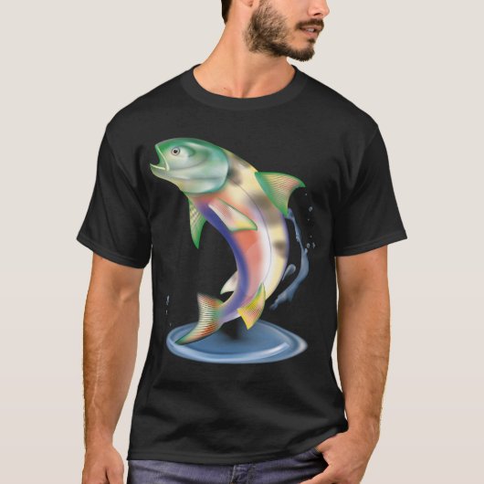 アヒル 猫 魚 Tシャツ (正面)