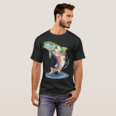 アヒル 猫 魚 Tシャツ (正面フル)
