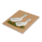 アヒル:白いクリステッド タイル (側面)