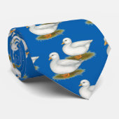 アヒル:白い鳴き声 ネクタイ (ロール)