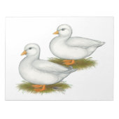 アヒル：白い鳴き声 ノートパッド (正面)