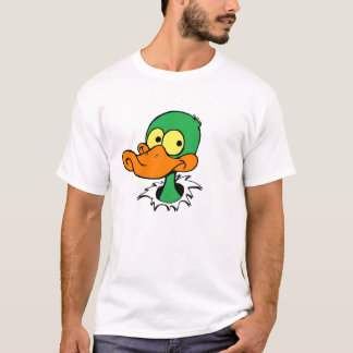 アヒル-背景を着色しないで下さい Tシャツ