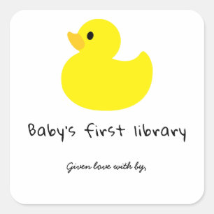 アヒル - 赤ちゃんの最初の図書館 スクエアシール