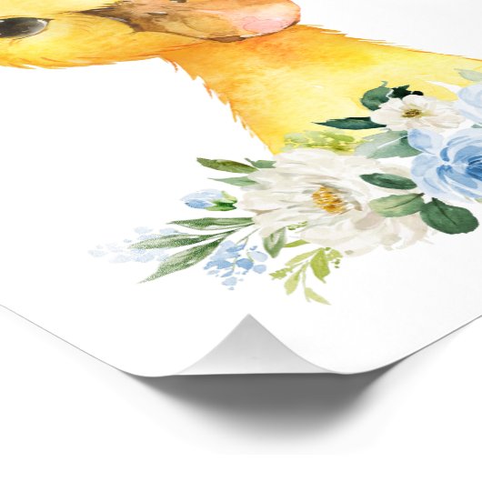 アヒル,農業動物,青い花,男の子子供部屋 フォトプリント (角)