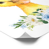 アヒル，農業動物，青い花，男の子子供部屋 ポスター (角)