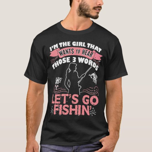 アヒル 釣り フィッシャー 釣り竿 Tシャツ (正面)
