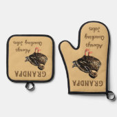 アヒル 鍋つかみ&鍋敷きセット (正面)