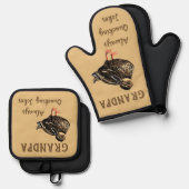 アヒル 鍋つかみ&鍋敷きセット (正面/裏面)