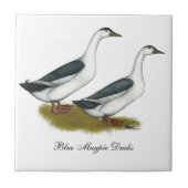 アヒル:青いマグパイ タイル (正面)