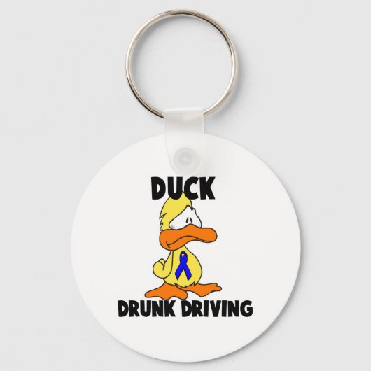 アヒル 飲酒運転 キーホルダー (正面)