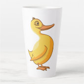 アヒル,鳥,アヒルの写真 カフェラテマグ (正面)