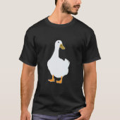 アヒル 鳥 白いアヒル Tシャツ (正面)