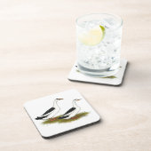 アヒル：黒いマグパイ コースター (右側)