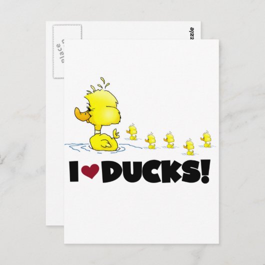 アヒルTシャツとギフトが大好き ポストカード (正面/裏面)