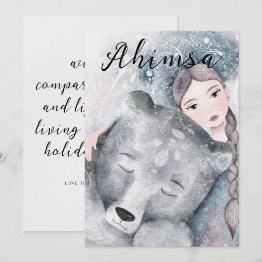 アヒンサ 慈悲 平和 クリスマス (正面/裏面)