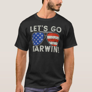 アビおもしろいエーターサングラスアメリカ国旗Let's Go Da Tシャツ