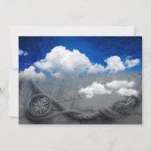 アビおもしろいエータ飛行機誕生日カード 招待状 (裏面)