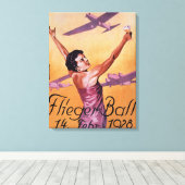 アビエーションショーアットホテルワグナープロモポスター キャンバスプリント (インサイチュ (ウッドフロア))