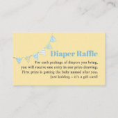 アビエータウルフベビーシャワーおむつラッフル 名刺 (裏面)