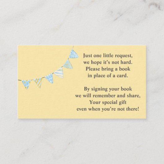 アビエータウルフ赤ちゃんシャワーベビー 名刺 (裏面)