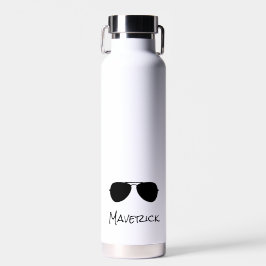 アビエータサングラスパイロット名飛んでいる飛行機 ウォーターボトル